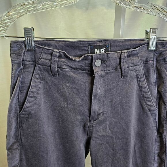 PAIGE Mayslie Jogger with Velvet Side Stripe Vintage Pearl Grey Size 28 - Picture 6 of 14